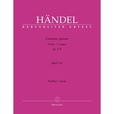 Partitions classique BARENREITER HAENDEL G.F. - CONCERTO GROSSO HWV 315 EN FA MAJEUR OP.3/4 - CONDUCTEUR Grand format - Publicité Partitions classique BARENREITER HAENDEL G.F. - CONCERTO GROSSO HWV 315 EN FA MAJEUR OP.3/4 - CONDUCTEUR Grand format - Publicité