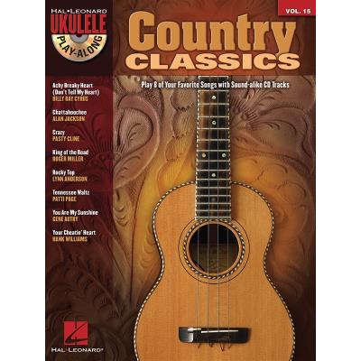 Hal Leonard Ukulele Play-Along Vol.15 Country Classics + Cd - Publicité Hal Leonard Ukulele Play-Along Vol.15 Country Classics + Cd - Publicité
