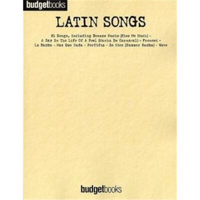 HAL LEONARD BUDGETBOOK LATIN SONGS 81 SONGS - Publicité HAL LEONARD BUDGETBOOK LATIN SONGS 81 SONGS - Publicité