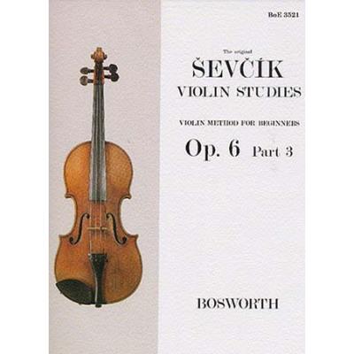 Méthodes et pédagogie BOSWORTH SEVCIK - ETUDES OP.6 PART 3 - VIOLON Violon - Publicité Méthodes et pédagogie BOSWORTH SEVCIK - ETUDES OP.6 PART 3 - VIOLON Violon - Publicité