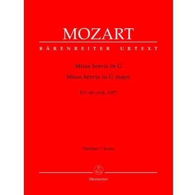 Partitions classique BARENREITER MOZART W.A. - MISSA BREVIS IN G MAJOR KV 140 (ANH. 235D) - CONDUCTEUR Grand format - Publicité Partitions classique BARENREITER MOZART W.A. - MISSA BREVIS IN G MAJOR KV 140 (ANH. 235D) - CONDUCTEUR Grand format - Publicité