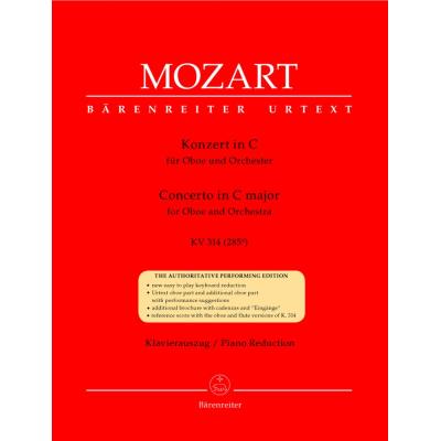 Partitions classique BARENREITER MOZART W.A. - CONCERTO EN DO MAJEUR KV 314 (285D) - HAUTBOIS, PIANO Hautbois - Publicité Partitions classique BARENREITER MOZART W.A. - CONCERTO EN DO MAJEUR KV 314 (285D) - HAUTBOIS, PIANO Hautbois - Publicité
