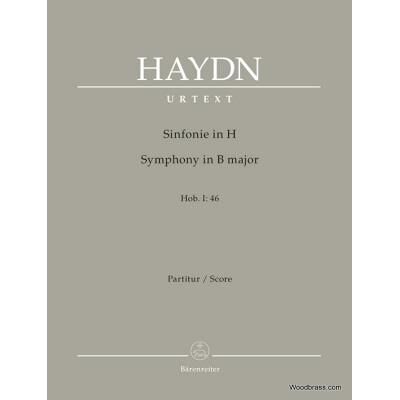 Partitions classique BARENREITER HAYDN J. - SYMPHONY IN B MAJOR Hob. I:46 - SCORE Grand format - Publicité Partitions classique BARENREITER HAYDN J. - SYMPHONY IN B MAJOR Hob. I:46 - SCORE Grand format - Publicité