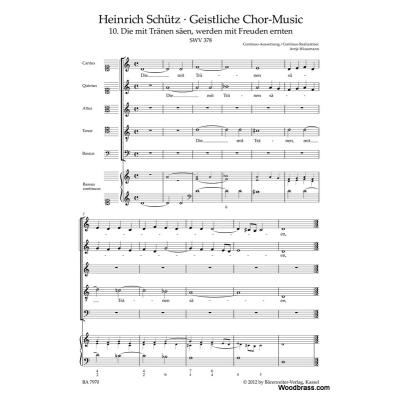 Partitions Classique Barenreiter Schutz H. - Die Mit Tranen Saen, Werden Mit Freuden Ernten Swv 378 Choeur Et Ensemble Vocal - Publicité Partitions Classique Barenreiter Schutz H. - Die Mit Tranen Saen, Werden Mit Freuden Ernten Swv 378 Choeur Et Ensemble Vocal - Publicité