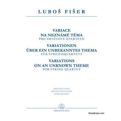 Partitions classique BARENREITER FISER LUBOS - VARIATIONS ON AN UNKNOWN THEME - FOR STRING QUARTET Ensemble à cordes - Publicité Partitions classique BARENREITER FISER LUBOS - VARIATIONS ON AN UNKNOWN THEME - FOR STRING QUARTET Ensemble à cordes - Publicité