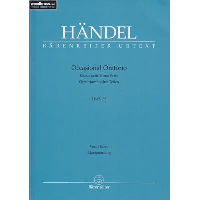 Partitions classique BARENREITER HÄNDEL - OCCASIONAL ORATORIO HWV 62 Voix solo, piano - Publicité Partitions classique BARENREITER HÄNDEL - OCCASIONAL ORATORIO HWV 62 Voix solo, piano - Publicité