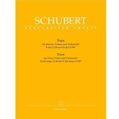 Partitions classique BARENREITER SCHUBERT F. - TRIOS D 28, D 897 OP.POST.148 - PIANO, VIOLON, VIOLONCELLE Musique de chambre - Publicité Partitions classique BARENREITER SCHUBERT F. - TRIOS D 28, D 897 OP.POST.148 - PIANO, VIOLON, VIOLONCELLE Musique de chambre - Publicité