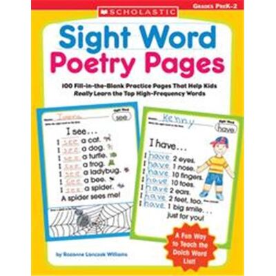 Scholastic Sight Word Poetry Pages - Publicité Scholastic Sight Word Poetry Pages - Publicité