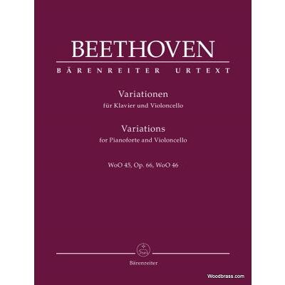 Partitions classique BARENREITER BEETHOVEN - VARIATIONS WoO 45, OP.66, WoO 46 - VIOLONCELLE & PIANO Violoncelle - Publicité Partitions classique BARENREITER BEETHOVEN - VARIATIONS WoO 45, OP.66, WoO 46 - VIOLONCELLE & PIANO Violoncelle - Publicité