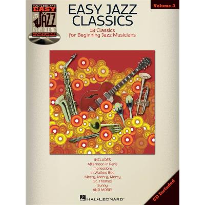 Hal Leonard Easy Jazz Play-Along Vol.3 Easy Jazz Classics For All Instruments + Cd - Publicité Hal Leonard Easy Jazz Play-Along Vol.3 Easy Jazz Classics For All Instruments + Cd - Publicité