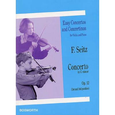 Partitions classique BOSWORTH SEITZ - CONCERTO EN SOL MINEUR OP.12 - VIOLON, PIANO Violon - Publicité Partitions classique BOSWORTH SEITZ - CONCERTO EN SOL MINEUR OP.12 - VIOLON, PIANO Violon - Publicité