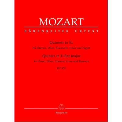 Partitions classique BARENREITER MOZART W.A. - QUINTETTE EN MIB MAJEUR KV 452 - PIANO, HAUTBOIS, CLARINETTE, BASSON, COR Musique de chambre - Publicité Partitions classique BARENREITER MOZART W.A. - QUINTETTE EN MIB MAJEUR KV 452 - PIANO, HAUTBOIS, CLARINETTE, BASSON, COR Musique de chambre - Publicité