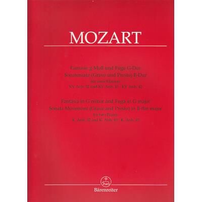 Partitions classique BARENREITER MOZART W. A. - FANTASIE G-MOLL UND FUGE G-DUR KV ANH. 32 UND KV ANH. 45 / SONATENSATZ (GRAVE UND PRE Piano - Publicité Partitions classique BARENREITER MOZART W. A. - FANTASIE G-MOLL UND FUGE G-DUR KV ANH. 32 UND KV ANH. 45 / SONATENSATZ (GRAVE UND PRE Piano - Publicité