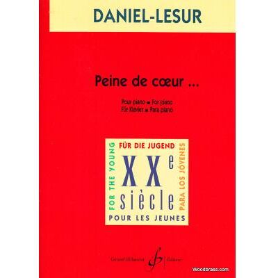 Billaudot Gérard Partitions classique BILLAUDOT DANIEL-LESUR - PEINE DE COEUR - PIANO Piano - Publicité Billaudot Gérard Partitions classique BILLAUDOT DANIEL-LESUR - PEINE DE COEUR - PIANO Piano - Publicité