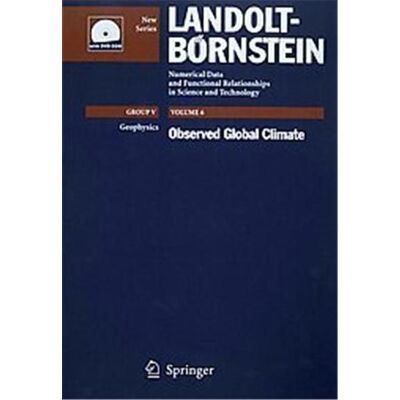 Springer-Verlag Climatology, Landolt-bornstein: Numerical Data And Functional Relationships in Science And Technology - New Series - Publicité Springer-Verlag Climatology, Landolt-bornstein: Numerical Data And Functional Relationships in Science And Technology - New Series - Publicité