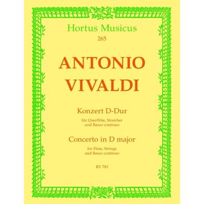Partitions classique BARENREITER VIVALDI, A. - KONZERT FUR QUERFLOTE, STREICHER UND BASSO CONTINUO D-DUR RV 783 Musique de chambre - Publicité Partitions classique BARENREITER VIVALDI, A. - KONZERT FUR QUERFLOTE, STREICHER UND BASSO CONTINUO D-DUR RV 783 Musique de chambre - Publicité