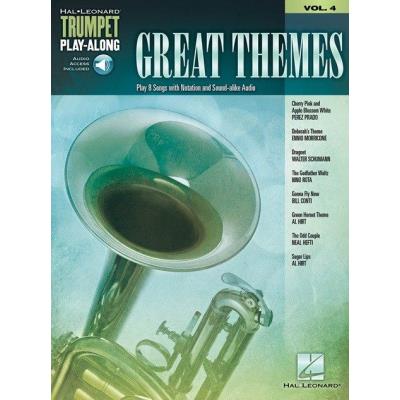 Partitions variété, pop, rock HAL LEONARD TRUMPET PLAY-ALONG VOL.4 - GREAT THEMES Vents - Publicité Partitions variété, pop, rock HAL LEONARD TRUMPET PLAY-ALONG VOL.4 - GREAT THEMES Vents - Publicité