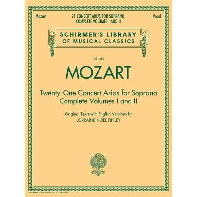Partitions classique HAL LEONARD MOZART WA - 21 CONCERT ARIAS FOR SOPRANO VOLUMES 1 AND 2 SCHIRMER LIB - SOPRANO Choeur et ensemble vocal - Publicité Partitions classique HAL LEONARD MOZART WA - 21 CONCERT ARIAS FOR SOPRANO VOLUMES 1 AND 2 SCHIRMER LIB - SOPRANO Choeur et ensemble vocal - Publicité
