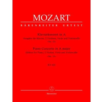 Partitions classique BARENREITER MOZART W.A. - CONCERTO POUR PIANO EN LA MAJEUR N°12 KV 414 - PIANO, 2 VIOLONS, ALTO, VIOLONCELLE Musique de chambre - Publicité Partitions classique BARENREITER MOZART W.A. - CONCERTO POUR PIANO EN LA MAJEUR N°12 KV 414 - PIANO, 2 VIOLONS, ALTO, VIOLONCELLE Musique de chambre - Publicité