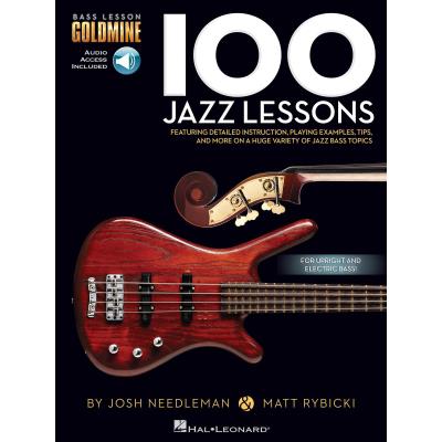 Hal Leonard 100 Jazz Lessons Bass Lesson Goldmine Series + Audio Access - Publicité Hal Leonard 100 Jazz Lessons Bass Lesson Goldmine Series + Audio Access - Publicité