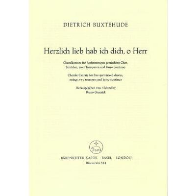 Partitions classique BARENREITER BUXTEHUDE DIETRICH - HERZLICH LIEB HAB ICH DICH, O HERR BUXWV 41, CHORALKANTATE Choeur et ensemble vocal - Publicité Partitions classique BARENREITER BUXTEHUDE DIETRICH - HERZLICH LIEB HAB ICH DICH, O HERR BUXWV 41, CHORALKANTATE Choeur et ensemble vocal - Publicité