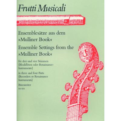 Partitions classique BARENREITER ENSEMBLESATZE AUS DEM MULLINER BOOK - FLUTE A BEC Musique de chambre - Publicité Partitions classique BARENREITER ENSEMBLESATZE AUS DEM MULLINER BOOK - FLUTE A BEC Musique de chambre - Publicité