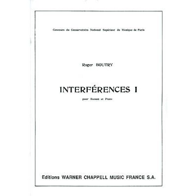 Méthodes et pédagogie CARISCH BOUTRY - INTERFERENCES VOL. 1 - BASSON, PIANO Basson - Publicité Méthodes et pédagogie CARISCH BOUTRY - INTERFERENCES VOL. 1 - BASSON, PIANO Basson - Publicité