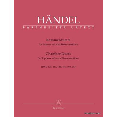 Partitions classique BARENREITER HANDEL G.F. - CHAMBER DUETS - SOPRANO ET ALTO Soprano, piano - Publicité Partitions classique BARENREITER HANDEL G.F. - CHAMBER DUETS - SOPRANO ET ALTO Soprano, piano - Publicité