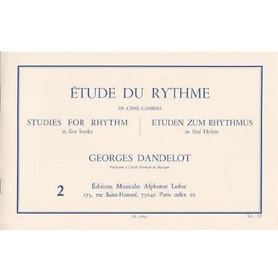 LEDUC Etude Du Rythme Vol.2 Dandelot - Publicité LEDUC Etude Du Rythme Vol.2 Dandelot - Publicité