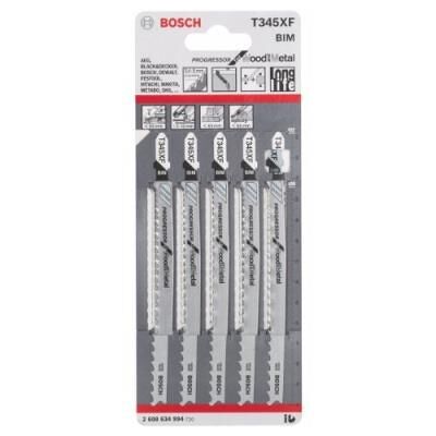 Bosch Lame De Scie Sauteuse Pour Bois Métal T 345 Xf Bim Progressor For Wood And Metal 5 Pièces 2608634994 - Publicité Bosch Lame De Scie Sauteuse Pour Bois Métal T 345 Xf Bim Progressor For Wood And Metal 5 Pièces 2608634994 - Publicité