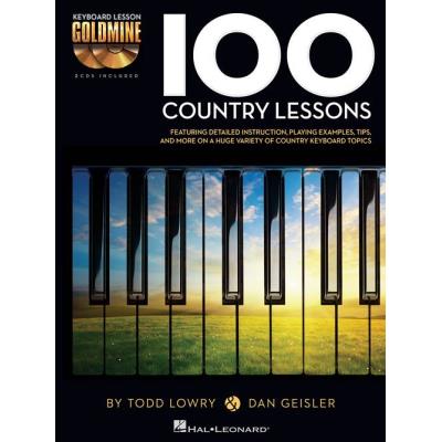 Hal Leonard 100 Country Lessons Keyboard Lesson Goldmine Series + 2 Cd - Publicité Hal Leonard 100 Country Lessons Keyboard Lesson Goldmine Series + 2 Cd - Publicité