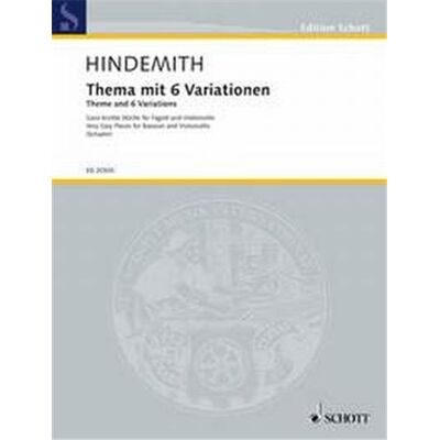 Schott Hindemith Paul Theme Et Variations (Pieces Tres Faciles) - Basson/Violoncelle - Publicité Schott Hindemith Paul Theme Et Variations (Pieces Tres Faciles) - Basson/Violoncelle - Publicité