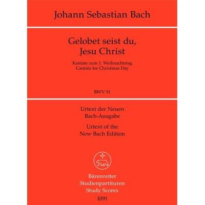 Partitions classique BARENREITER TASCHENPARTITUREN BACH J.S. - GELOBET SEIST DU, JESU CHRIST BWV 91 - CONDUCTEUR POCHE Format poche - Publicité Partitions classique BARENREITER TASCHENPARTITUREN BACH J.S. - GELOBET SEIST DU, JESU CHRIST BWV 91 - CONDUCTEUR POCHE Format poche - Publicité