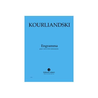 Partitions Classique Jobert Kourliandski Dmitri - Engramma - Voix Et 10 Instruments Choeur Et Ensemble Vocal - Publicité Partitions Classique Jobert Kourliandski Dmitri - Engramma - Voix Et 10 Instruments Choeur Et Ensemble Vocal - Publicité
