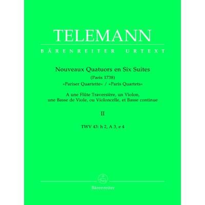 Partitions classique BARENREITER TELEMANN G.P. - NOUVEAUX QUATUORS EN 6 SUITES PARIS QUARTETS VOL.2 - FLUTE, VIOLON, VIOLE DE GAMBE Musique de chambre - Publicité Partitions classique BARENREITER TELEMANN G.P. - NOUVEAUX QUATUORS EN 6 SUITES PARIS QUARTETS VOL.2 - FLUTE, VIOLON, VIOLE DE GAMBE Musique de chambre - Publicité