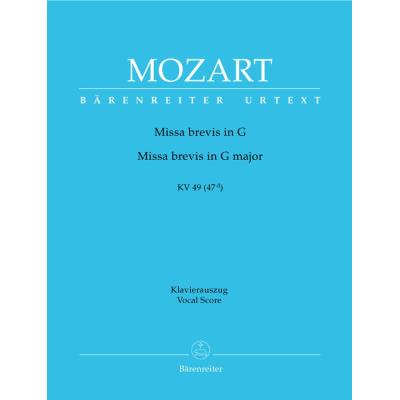 Partitions classique BARENREITER MOZART W.A. - MESSE BREVE EN SOL MAJEUR KV 49 (47 D) - REDUCTION CHANT, PIANO Choeur et ensemble vocal - Publicité Partitions classique BARENREITER MOZART W.A. - MESSE BREVE EN SOL MAJEUR KV 49 (47 D) - REDUCTION CHANT, PIANO Choeur et ensemble vocal - Publicité