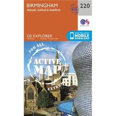 Ordnance Survey Os Explorer Map Active (220) Birmingham, Walsall, Solihull And Redditch (Os Explorer Active Map) (Map) - Publicité Ordnance Survey Os Explorer Map Active (220) Birmingham, Walsall, Solihull And Redditch (Os Explorer Active Map) (Map) - Publicité