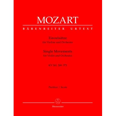 Partitions classique BARENREITER MOZART W.A. - MOUVEMENTS SIMPLES POUR VIOLON ET ORCHESTRE KV 261, 269, 373 - CONDUCTEUR Grand format - Publicité Partitions classique BARENREITER MOZART W.A. - MOUVEMENTS SIMPLES POUR VIOLON ET ORCHESTRE KV 261, 269, 373 - CONDUCTEUR Grand format - Publicité