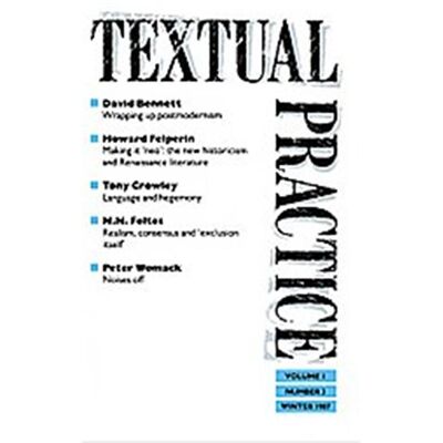 Routledge Textual Practice, Issue 3 - Publicité Routledge Textual Practice, Issue 3 - Publicité