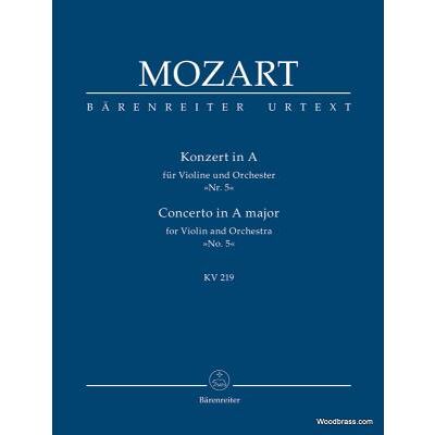 Partitions classique BARENREITER MOZART W.A. - CONCERTO FOR VIOLIN AND ORCHESTRA N°5 A MAJOR KV 219 - SCORE Format poche - Publicité Partitions classique BARENREITER MOZART W.A. - CONCERTO FOR VIOLIN AND ORCHESTRA N°5 A MAJOR KV 219 - SCORE Format poche - Publicité