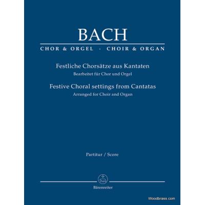 Partitions classique BARENREITER BACH J.S. - FESTIVE CHORAL SETTINGS FROM CANTATAS ARRANGED FOR CHOIR & ORGAN - CONDUCTEUR Format poche - Publicité Partitions classique BARENREITER BACH J.S. - FESTIVE CHORAL SETTINGS FROM CANTATAS ARRANGED FOR CHOIR & ORGAN - CONDUCTEUR Format poche - Publicité
