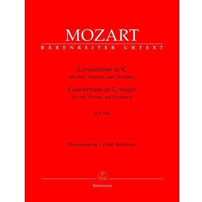 Partitions classique BARENREITER MOZART W.A. - CONCERTONE EN DO MAJEUR POUR 2 VIOLONS ET ORCHESTRE KV 190(166B,KV6:186) Piano - Publicité Partitions classique BARENREITER MOZART W.A. - CONCERTONE EN DO MAJEUR POUR 2 VIOLONS ET ORCHESTRE KV 190(166B,KV6:186) Piano - Publicité