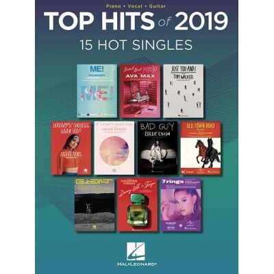 Hal Leonard Top Hits Of 2019 pour Piano Voix et Guitare - Publicité Hal Leonard Top Hits Of 2019 pour Piano Voix et Guitare - Publicité