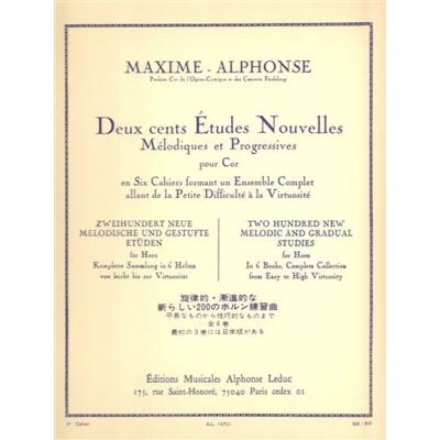 Méthode et pédagogie LEDUC MAXIME-ALPHONSE - 200 ETUDES VOL.3 - COR Cor - Publicité Méthode et pédagogie LEDUC MAXIME-ALPHONSE - 200 ETUDES VOL.3 - COR Cor - Publicité