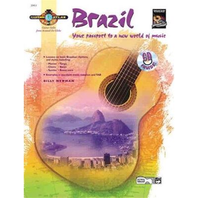 Alfred Guitar Atlas Brazil Your Passport To A New World Of Music + Cd - Publicité Alfred Guitar Atlas Brazil Your Passport To A New World Of Music + Cd - Publicité