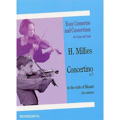 Partitions classique BOSWORTH MILLIES H. - CONCERTINO IN D - VIOLON, PIANO Violon - Publicité Partitions classique BOSWORTH MILLIES H. - CONCERTINO IN D - VIOLON, PIANO Violon - Publicité