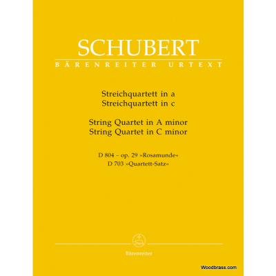 Partitions classique BARENREITER SCHUBERT F. - STRING QUARTET IN A, STRING QUARTET IN C Musique de chambre - Publicité Partitions classique BARENREITER SCHUBERT F. - STRING QUARTET IN A, STRING QUARTET IN C Musique de chambre - Publicité