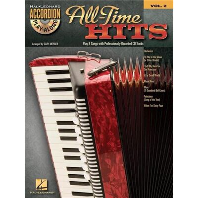 Hal Leonard Accordion Play-Along Vol.02 All Time Hits + Cd - Publicité Hal Leonard Accordion Play-Along Vol.02 All Time Hits + Cd - Publicité