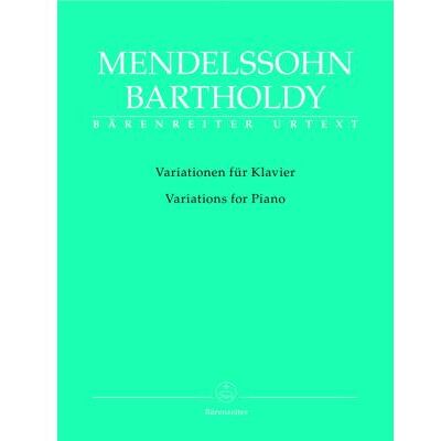 Partitions classique BARENREITER MENDELSSOHN BARTHOLDY F. - VARIATIONS - PIANO Piano - Publicité Partitions classique BARENREITER MENDELSSOHN BARTHOLDY F. - VARIATIONS - PIANO Piano - Publicité