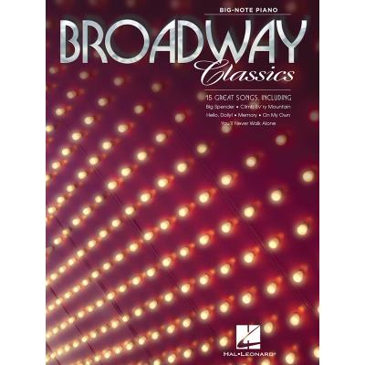 Partitions variété, pop, rock... HAL LEONARD BROADWAY CLASSICS BIG NOTE - PIANO SOLO Piano - Publicité Partitions variété, pop, rock... HAL LEONARD BROADWAY CLASSICS BIG NOTE - PIANO SOLO Piano - Publicité